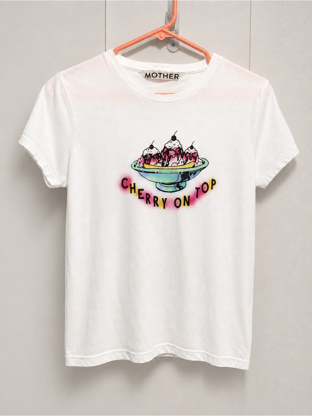 🍒NWOT- never worn- MOTHER The Lil Goodie Goodie Cherry On Top Graphic Tee Sz XS